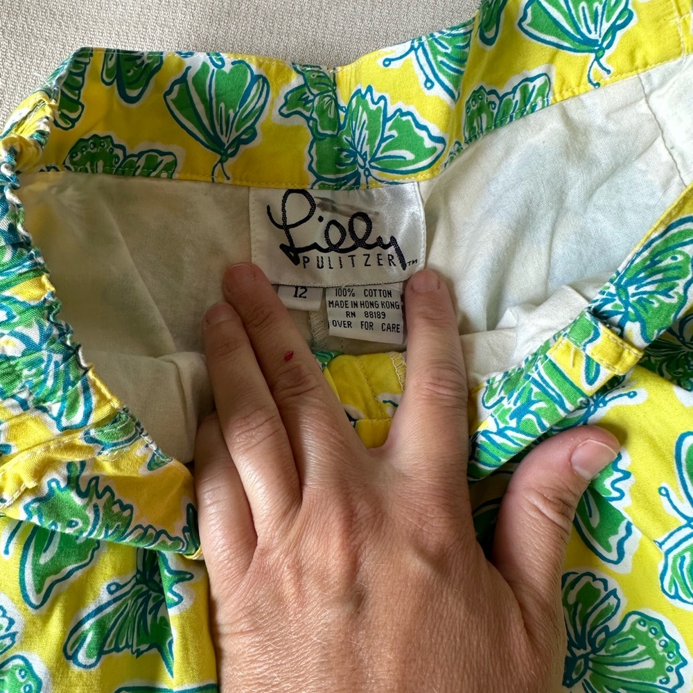 VINTAGE LILLY PULITZER BUTTERFLY PRINT SHORTS - Picture 3 of 9